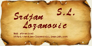 Srđan Lozanović vizit kartica